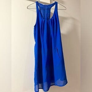 Blue racer back dress size 6
